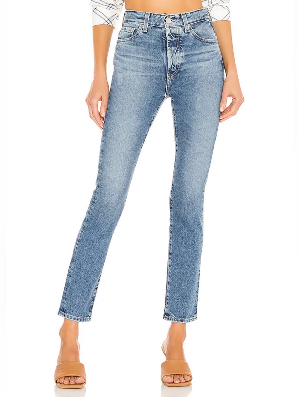 AG Alexxis High Rise Slim Jeans Sundance Denim Casual Straight Leg Women Size 25